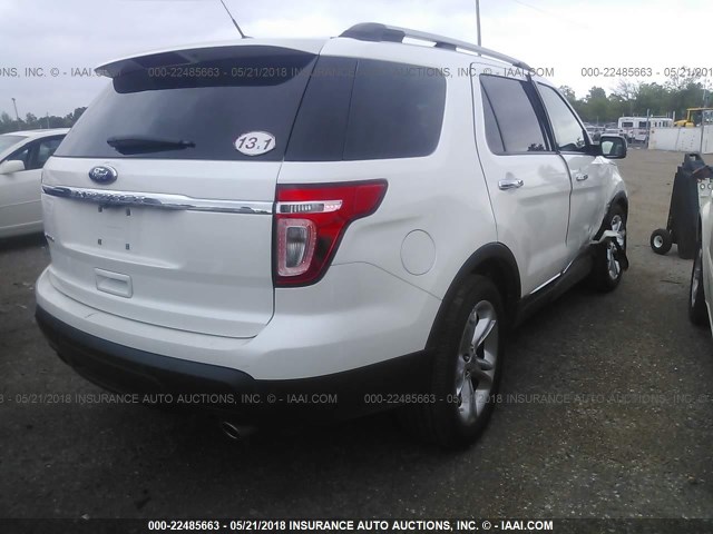 1FMHK7F84BGA63725 - 2011 FORD EXPLORER LIMITED WHITE photo 4