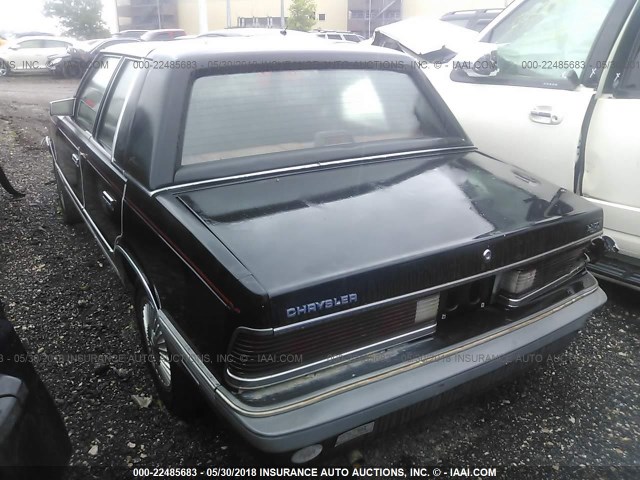 1C3BC56D9GF156119 - 1986 CHRYSLER LEBARON 黑色 照片 3