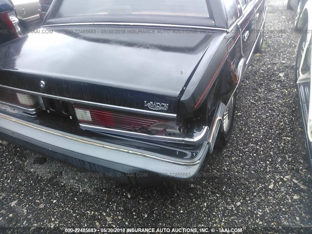 1C3BC56D9GF156119 - 1986 CHRYSLER LEBARON BLACK photo 6