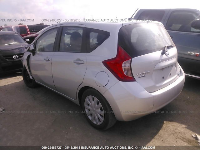 3N1CE2CP4EL429349 - 2014 NISSAN VERSA NOTE S/S PLUS/SV/SL SILVER photo 3