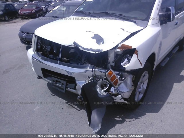 1N6AA07B04N578677 - 2004 NISSAN TITAN XE/SE/LE WHITE photo 6