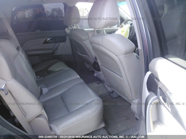 2HNYD286X9H505896 - 2009 ACURA MDX TECHNOLOGY GRAY photo 8