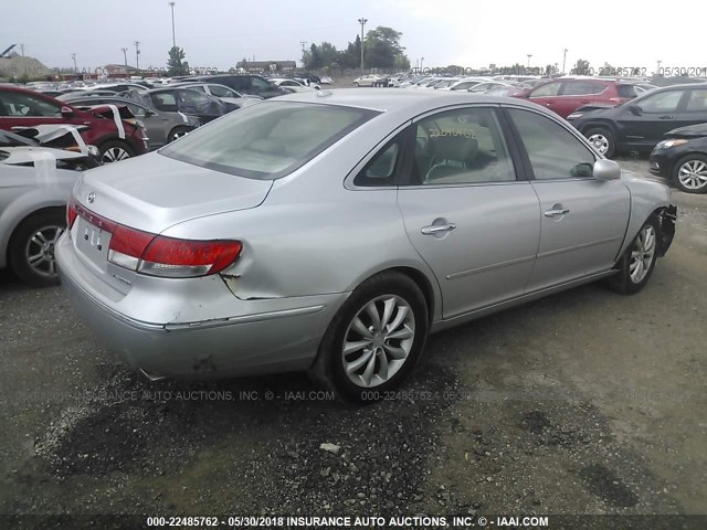 KMHFC46F37A203548 - 2007 HYUNDAI AZERA SE/LIMITED SILVER photo 4