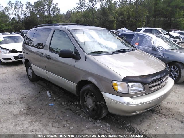 4T3ZF13C8WU029882 - 1998 TOYOTA SIENNA LE/XLE GOLD photo 1