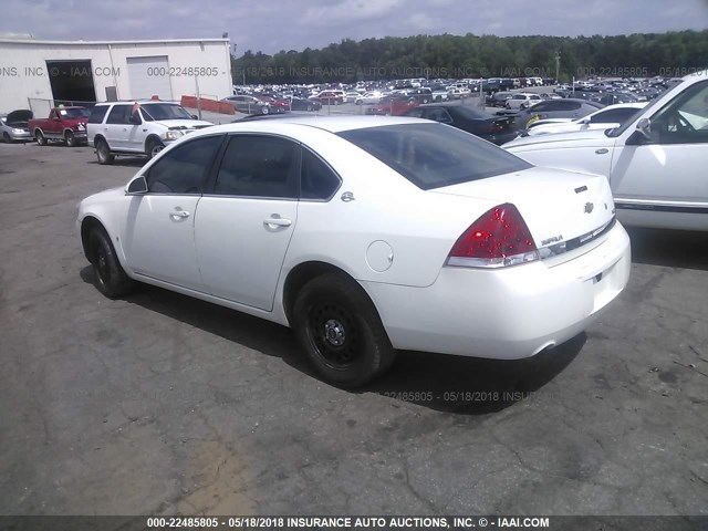 2G1WS553289263945 - 2008 CHEVROLET IMPALA POLICE WHITE photo 3