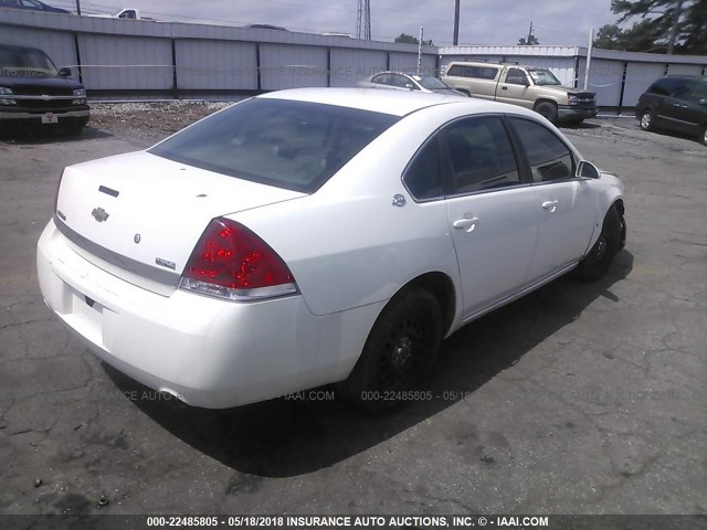 2G1WS553289263945 - 2008 CHEVROLET IMPALA POLICE WHITE photo 4