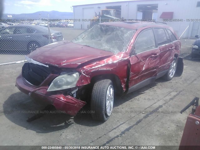 2C8GF68405R587688 - 2005 CHRYSLER PACIFICA TOURING RED photo 2