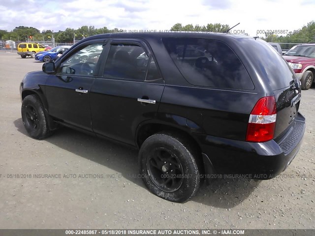 2HNYD18441H515191 - 2001 ACURA MDX BLACK photo 3