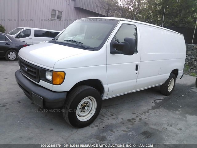 1FTNE24W57DB00065 - 2007 FORD ECONOLINE E250 VAN WHITE photo 2