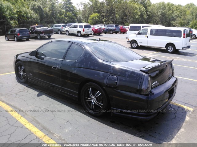 2G1WL15C569341251 - 2006 CHEVROLET MONTE CARLO SS შავი ფოტო 3