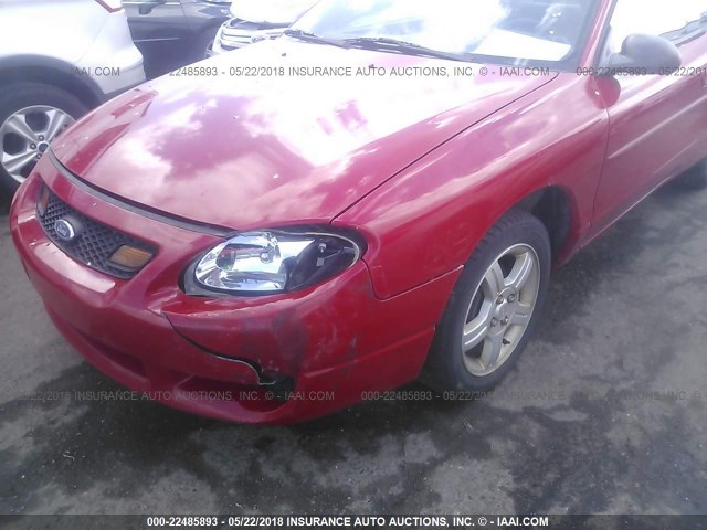 3FAFP11353R108077 - 2003 FORD ESCORT ZX2 RED photo 6