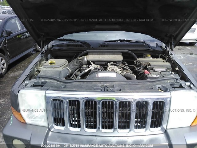1J8HH48K07C606733 - 2007 JEEP COMMANDER GRAY photo 10