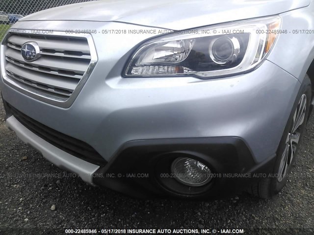 4S4BSALC8G3202653 - 2016 SUBARU OUTBACK 2.5I LIMITED SILVER photo 6