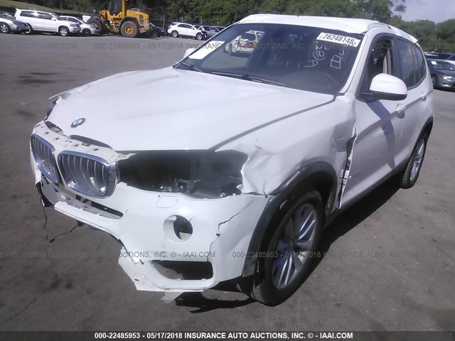 5UXWZ7C33H0X40263 - 2017 BMW X3 SDRIVE28I WHITE photo 2