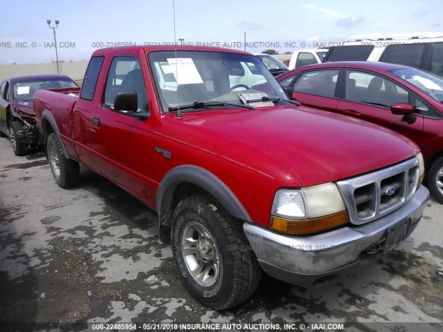 1FTZR15X8YPB86141 - 2000 FORD RANGER SUPER CAB RED photo 1