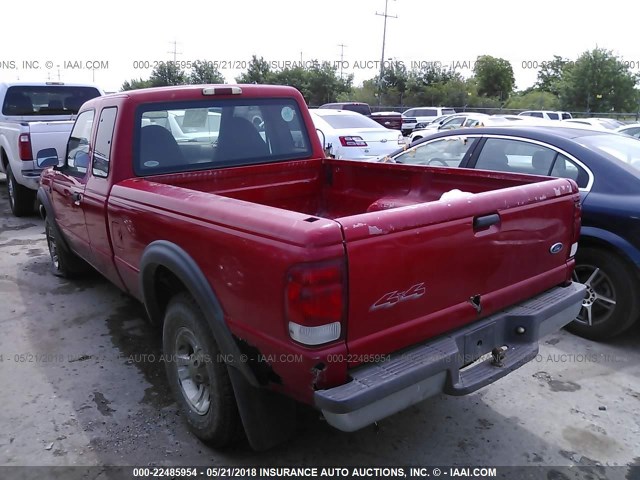1FTZR15X8YPB86141 - 2000 FORD RANGER SUPER CAB RED photo 3