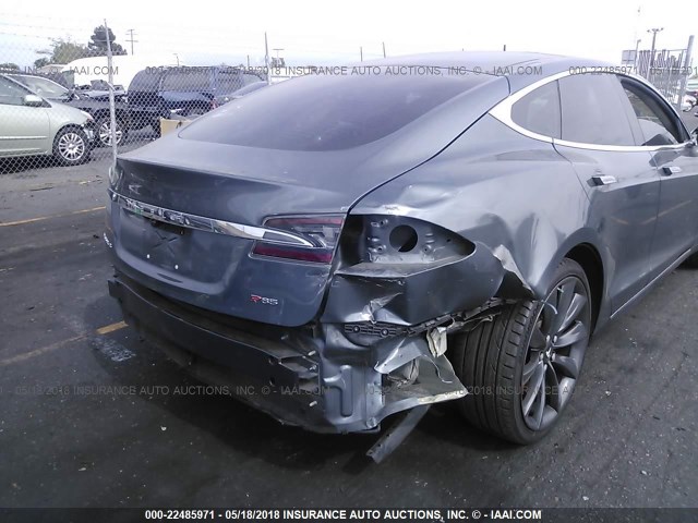 5YJSA1CP1CFP02354 - 2012 TESLA MODEL S GRAY photo 6