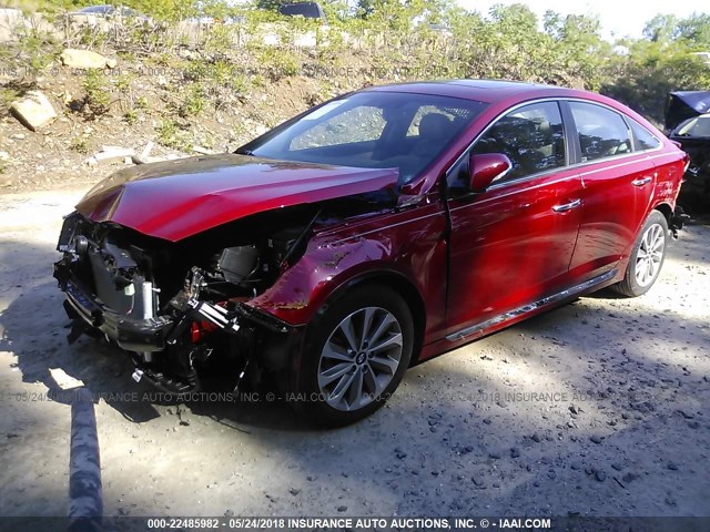 5NPE34AFXHH564681 - 2017 HYUNDAI SONATA SPORT/LIMITED RED photo 6
