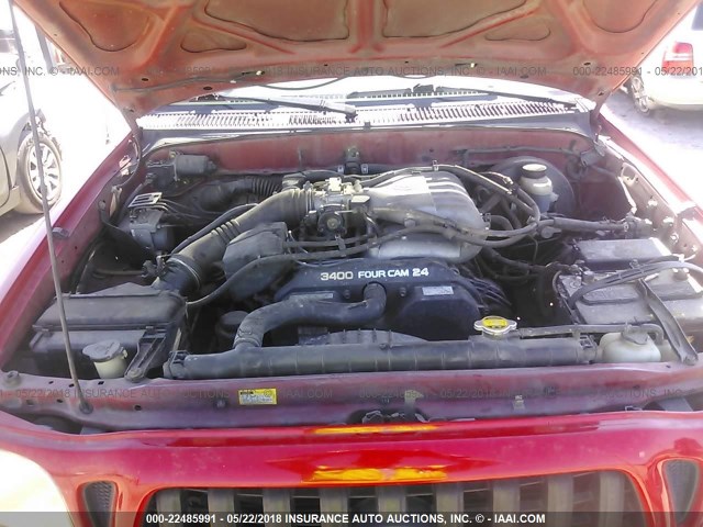 5TESN92N24Z335922 - 2004 TOYOTA TACOMA XTRACAB PRERUNNER RED photo 10