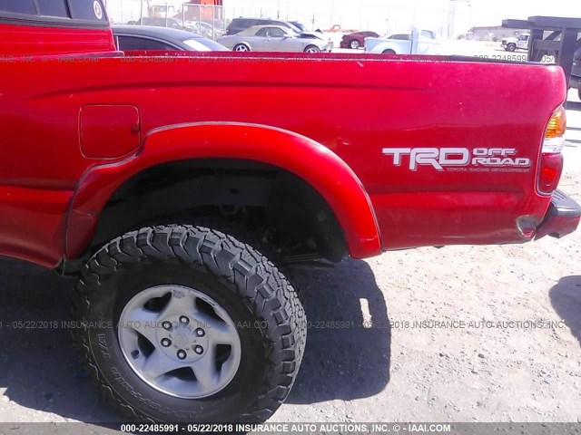 5TESN92N24Z335922 - 2004 TOYOTA TACOMA XTRACAB PRERUNNER RED photo 6