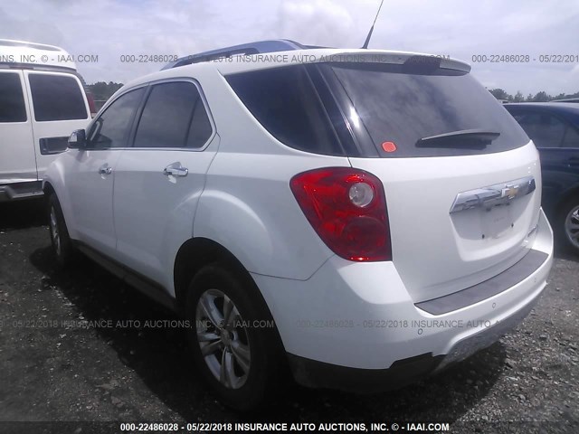 2GNALFEK6C6354097 - 2012 CHEVROLET EQUINOX LTZ WHITE photo 3