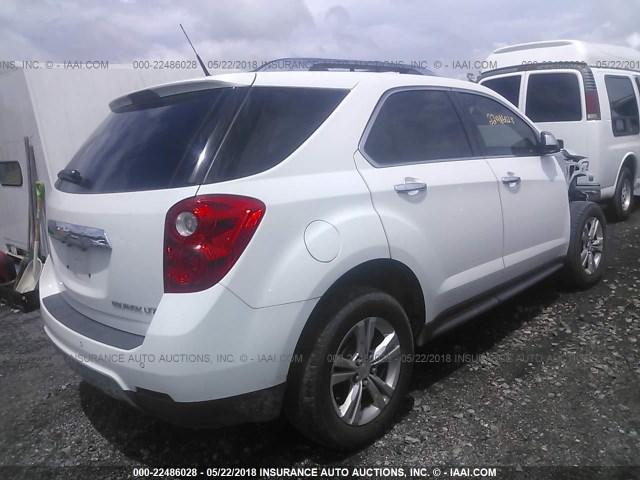 2GNALFEK6C6354097 - 2012 CHEVROLET EQUINOX LTZ WHITE photo 4