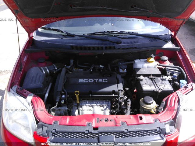 KL1TD5DEXBB125963 - 2011 CHEVROLET AVEO LS/LT 红色 照片 10