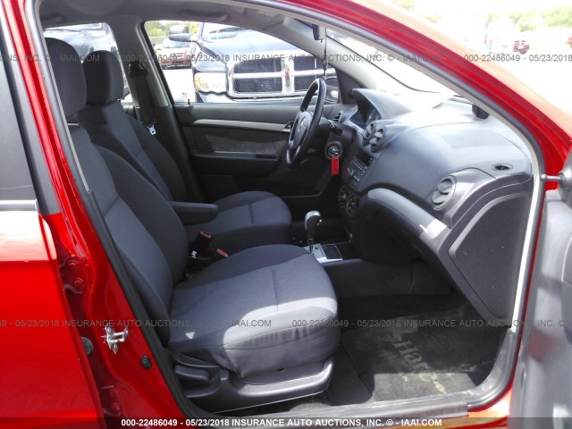 KL1TD5DEXBB125963 - 2011 CHEVROLET AVEO LS/LT 红色 照片 5