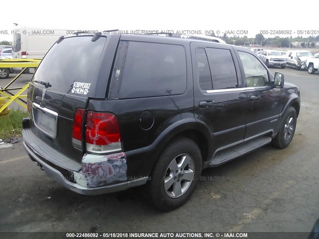 5LMEU78H53ZJ02061 - 2003 LINCOLN AVIATOR BLACK photo 4