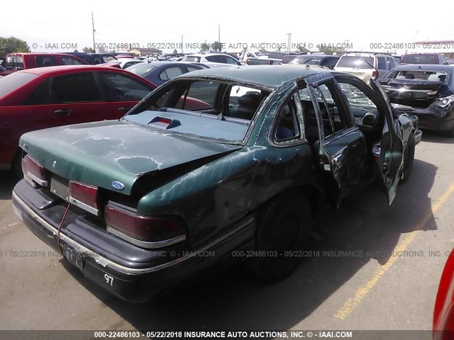 2FALP71WXSX180232 - 1995 FORD CROWN VICTORIA POLICE INTERCEPTOR GREEN photo 4