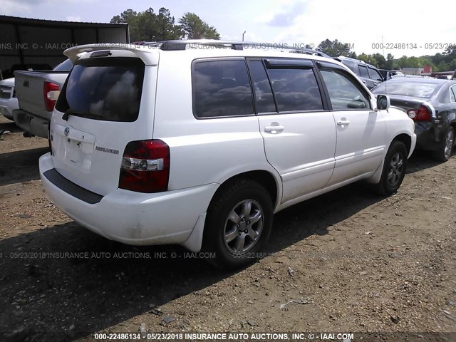 JTEGP21A950077997 - 2005 TOYOTA HIGHLANDER LIMITED WHITE photo 4