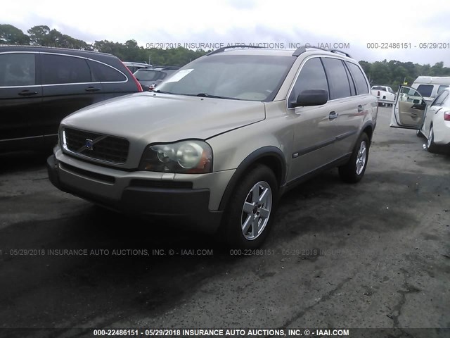 YV1CY59H841128122 - 2004 VOLVO XC90 BEIGE photo 2