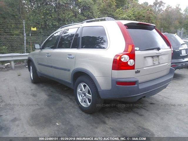YV1CY59H841128122 - 2004 VOLVO XC90 BEIGE photo 3