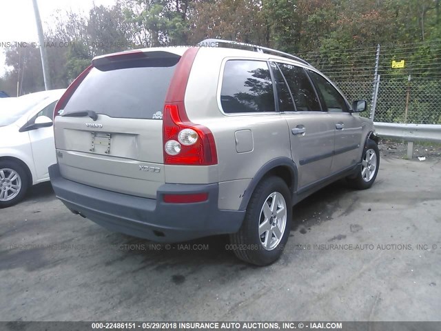 YV1CY59H841128122 - 2004 VOLVO XC90 BEIGE photo 4