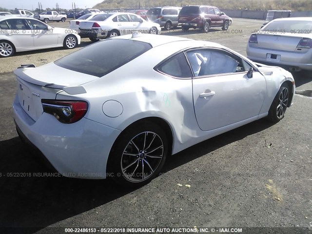 JF1ZCAB16H9604160 - 2017 SUBARU BRZ 2.0 PREMIUM WHITE photo 4