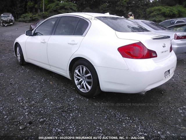 JNKCV61E79M311487 - 2009 INFINITI G37 JOURNEY/SPORT WHITE photo 3