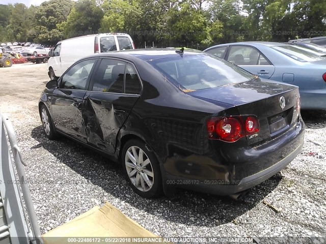 3VWRA7AJ9AM086991 - 2010 VOLKSWAGEN JETTA WOLFSBURG BLACK photo 3