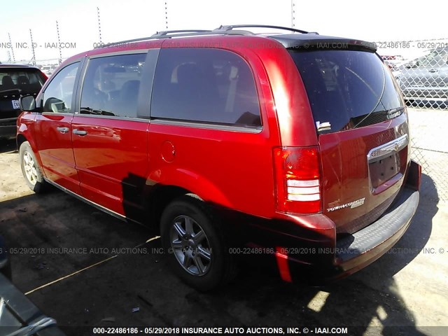 2A8HR44H58R641154 - 2008 CHRYSLER TOWN & COUNTRY LX RED photo 3