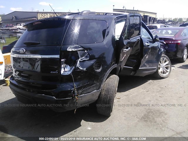 1FMHK8D85BGA10699 - 2011 FORD EXPLORER XLT BLACK photo 4