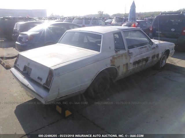 1G1AZ37JXCR172538 - 1982 CHEVROLET MONTE CARLO  WHITE photo 4