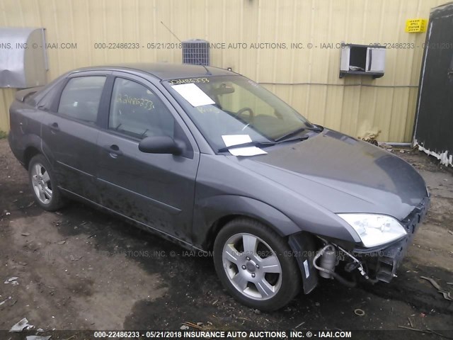 1FAHP34N57W164718 - 2007 FORD FOCUS ZX4/S/SE/SES GRAY photo 1