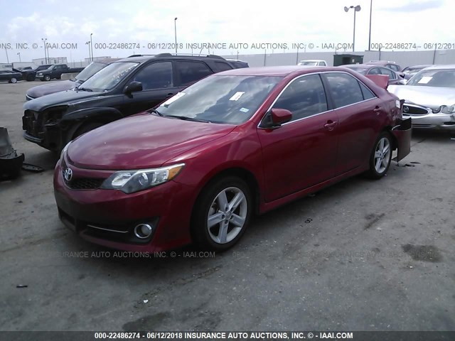 4T1BF1FK5DU698587 - 2013 TOYOTA CAMRY L/SE/LE/XLE 红色 照片 2