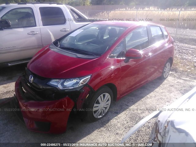 3HGGK5H59FM726632 - 2015 HONDA FIT LX RED photo 2