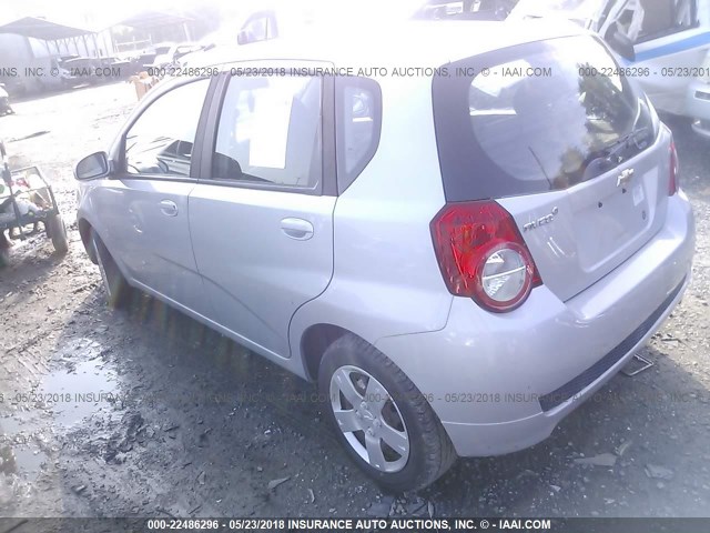 KL1TD66E59B652838 - 2009 CHEVROLET AVEO LS/LT 银色 照片 3