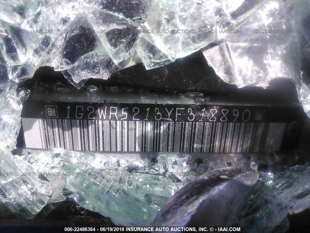 1G2WR5213YF318890 - 2000 PONTIAC GRAND PRIX GTP ვერცხლისფერი ფოტო 9