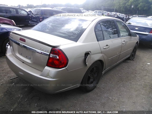 1G1ZT51886F102225 - 2006 CHEVROLET MALIBU LT TAN photo 4