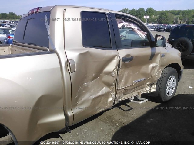 5TFRM5F14AX004098 - 2010 TOYOTA TUNDRA DOUBLE CAB SR5 GOLD photo 6