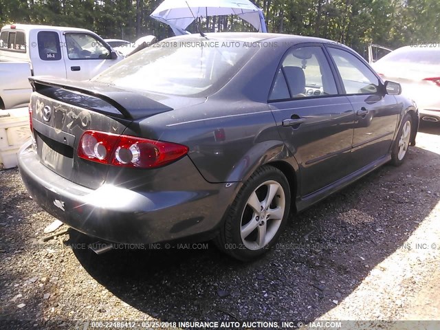 1YVHP80D455M03452 - 2005 MAZDA 6 S GRAY photo 4