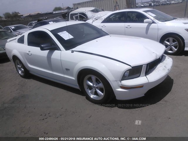 1ZVFT82H975203949 - 2007 FORD MUSTANG GT WHITE photo 1