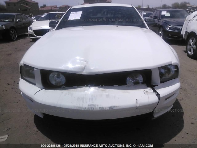 1ZVFT82H975203949 - 2007 FORD MUSTANG GT WHITE photo 6